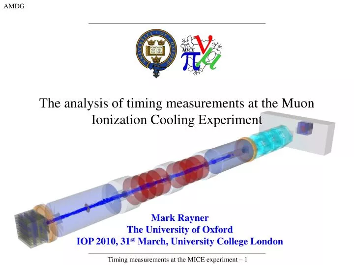the analysis of timing measurements at the muon ionization cooling experiment