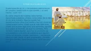el poder de la palabra de dios