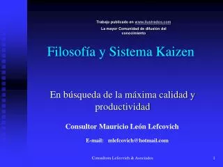 filosof a y sistema kaizen