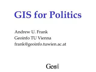GIS for Politics