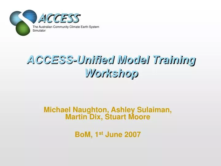 access unified model training workshop