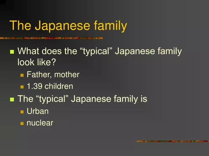 the japanese family