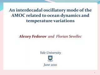 An interdecadal oscillatory mode of the AMOC related to ocean dynamics and temperature variations