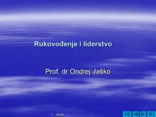 rukovo enje i liderstvo