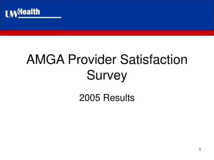 amga provider satisfaction survey