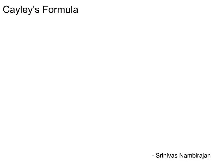 cayley s formula