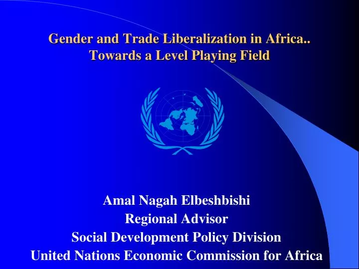 gender and trade liberalization in africa towards a level playing field