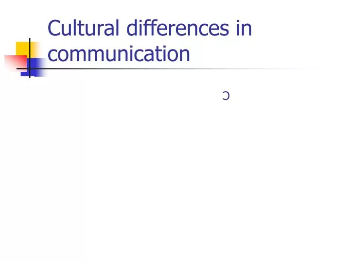 cultural differences in communication