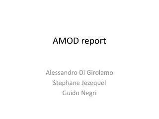 AMOD report