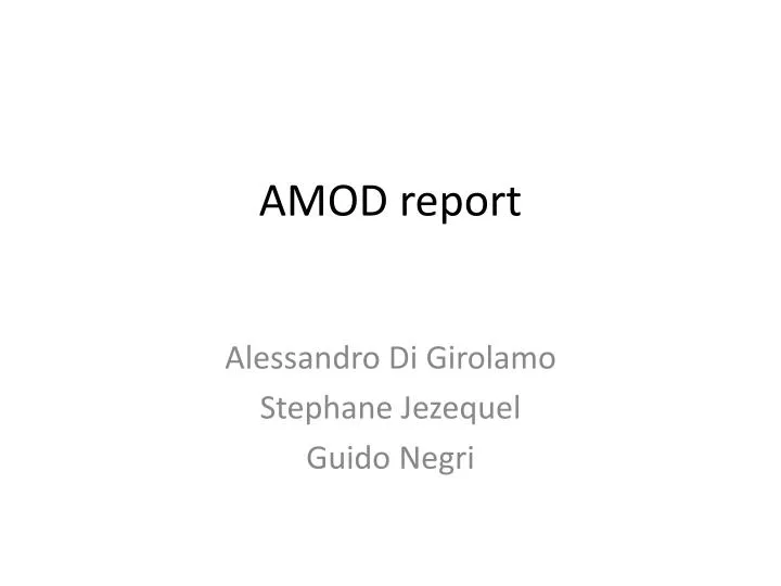 amod report
