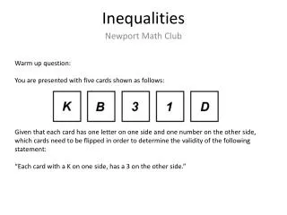 Inequalities