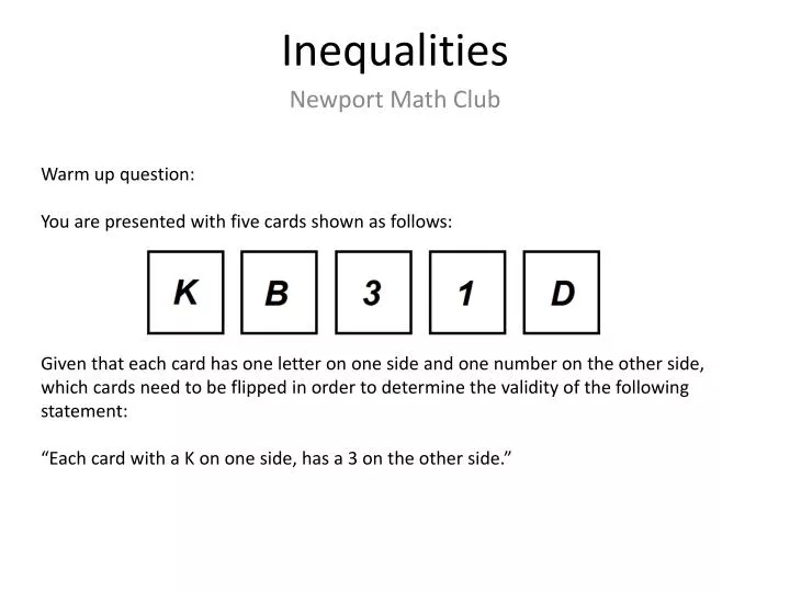 inequalities