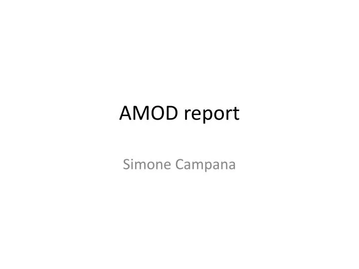 amod report