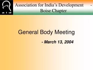 General Body Meeting