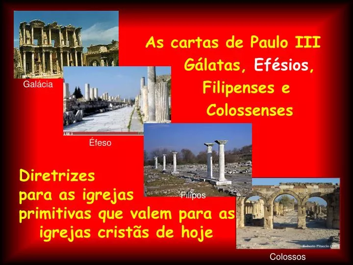 as cartas de paulo iii g latas ef sios filipenses e colossenses