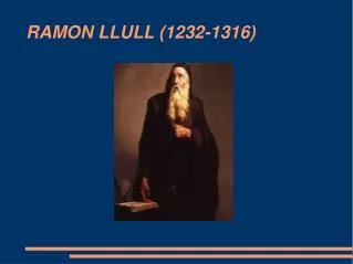 ramon llull 1232 1316