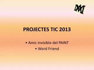 projectes tic 2013