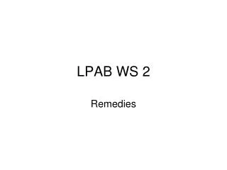 LPAB WS 2