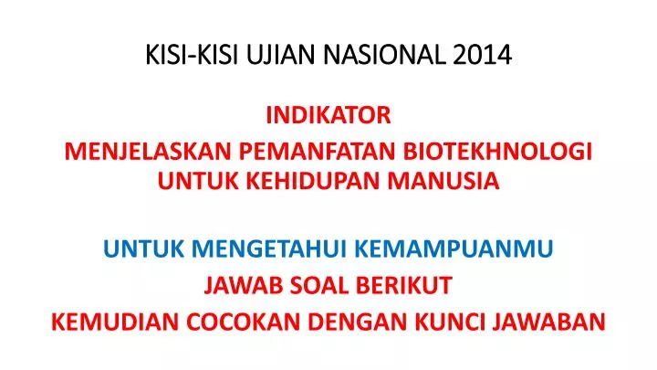 kisi kisi ujian nasional 2014