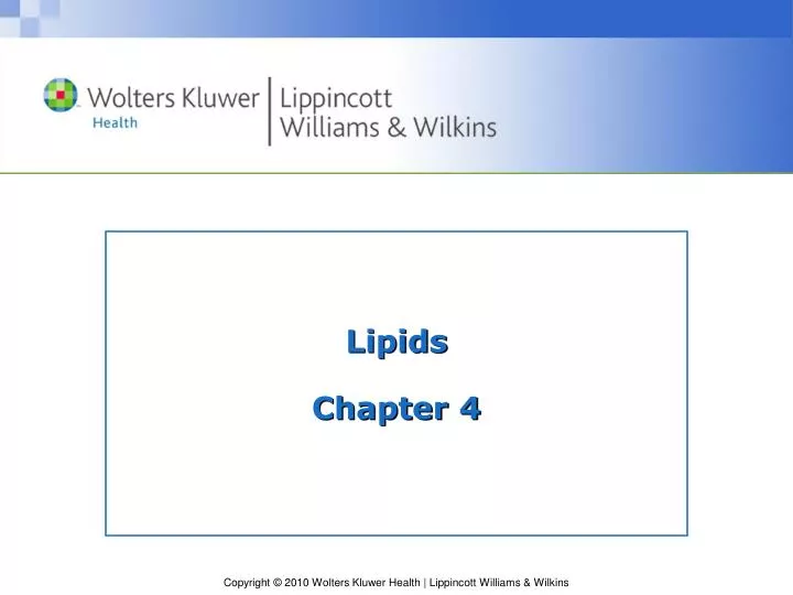 lipids chapter 4