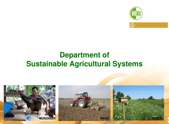 department of sustainable agricultural systems