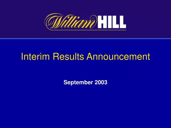 interim results announcement