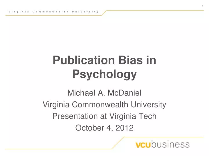 publication bias in psychology