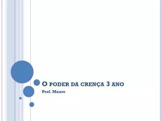 o poder da cren a 3 ano