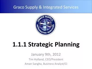 1.1.1 Strategic Planning