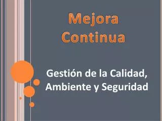 mejora continua