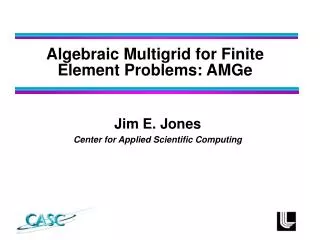 Jim E. Jones Center for Applied Scientific Computing