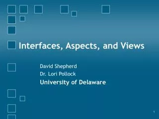 Interfaces, Aspects, and Views