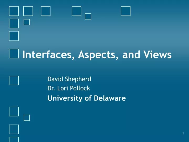 interfaces aspects and views