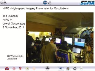 HIPO - High-speed Imaging Photometer for Occultations Ted Dunham HIPO PI Lowell Observatory