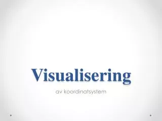 visualisering