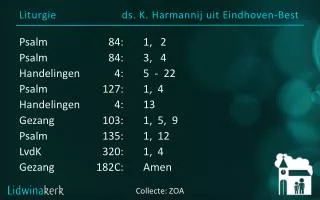 liturgie ds k harmannij uit eindhoven best