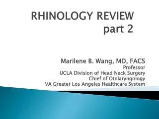 RHINOLOGY REVIEW part 2