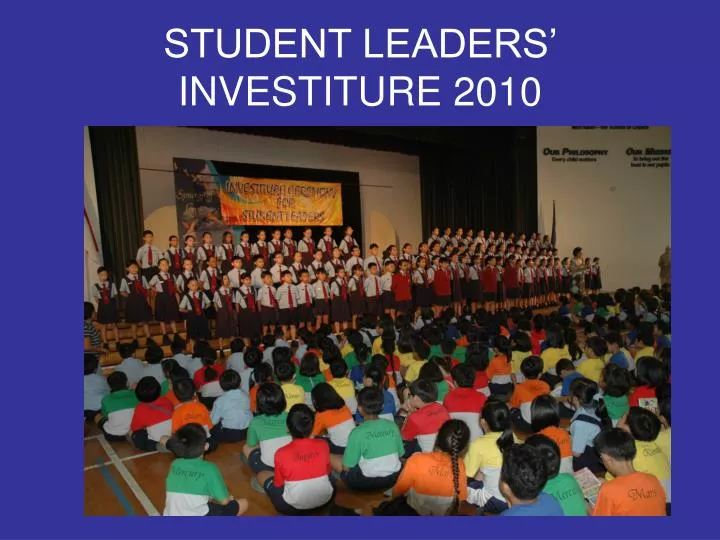 student leaders investiture 2010