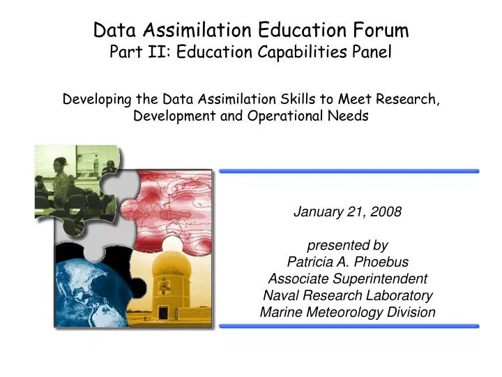 data assimilation education forum part ii education capabilities panel