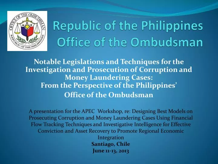 republic of the philippines office of the ombudsman