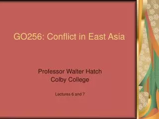 GO256: Conflict in East Asia