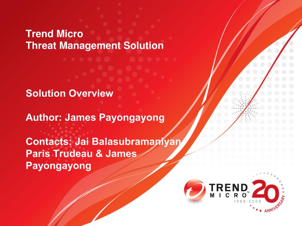 PPT - Trend Micro Threat Management Solution PowerPoint Presentation ...