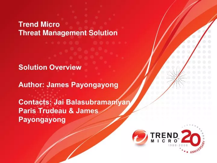 trend micro threat management solution
