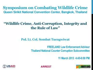 Symposium on Combating Wildlife Crime