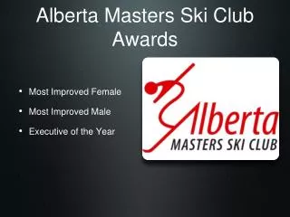 Alberta Masters Ski Club Awards