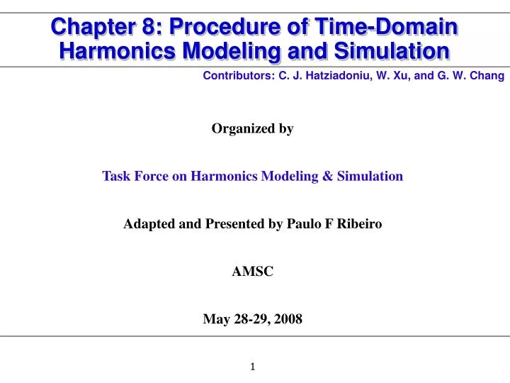 chapter 8 procedure of time domain harmonics modeling and simulation