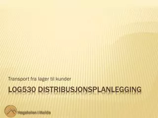 transport fra lager til kunder
