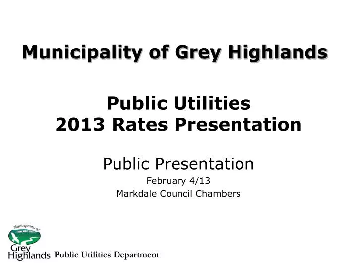 public utilities 2013 rates presentation