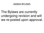 Revision of AMMA Bylaws: Emerging Updates and Approval Process - slide 1