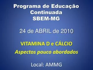programa de educa o continuada sbem mg